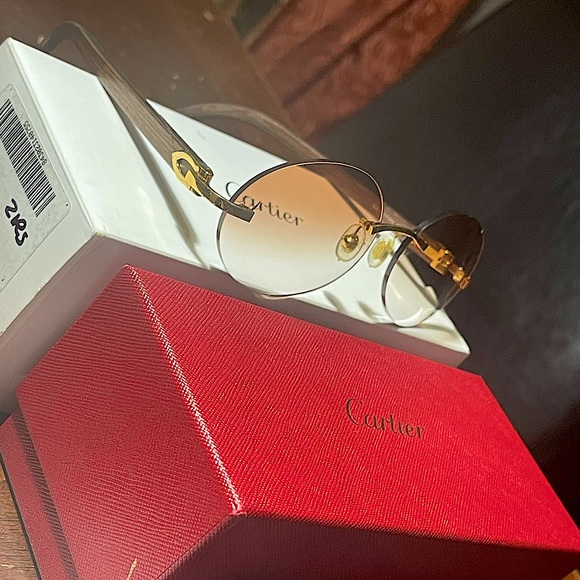 Cartier wood Sunglasses - Picture 1 of 13